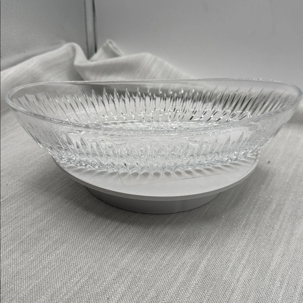 Princess house, crystal oval, serving bowl for vegetables or cheese and crackers
